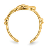 10K Love Knot Toe Ring
